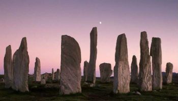 The Standing Stones of Callanish at dusk, Isle of Lewis, Scotland.