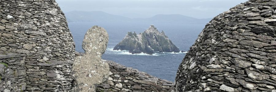 Skellig Michael Monastery and Little Skellig off County Kerry Ireland, enjoy the iconic sights of Ireland on our Leisure Tours of Ireland 